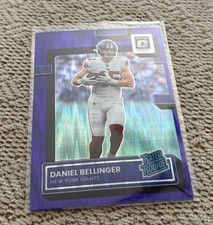 2022 DANIEL BELLINGER DONRUSS OPTIC RATED ROOKIE PURPLE SHOCK RC #290 (GIANTS)