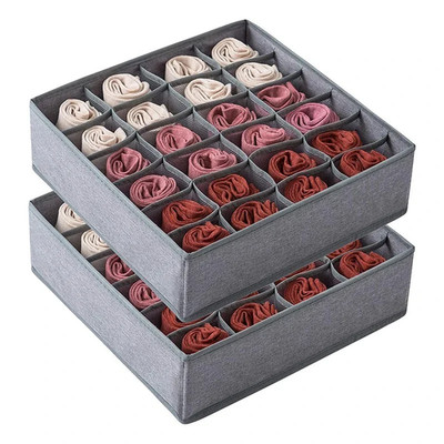 Foldable Underwear Storage Box Drawer Organizer Bra Socks Clothes Divider Set