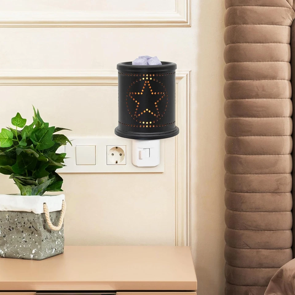 CVHOMEDECO. Scaldacera Elettrico Plug-In da Parete Scaldacera Stelle Punzonate Metallo Crostata - Immagine 3 di 4