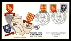 Mayfairstamps France FDC 1954 Coat of Arms Combo Map First Day Cover aax_03539