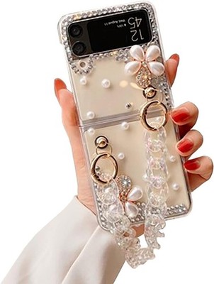 Sparkle Case for Samsung Galaxy Z Flip 6 5G with Chain, Cute Bling Glitter Desig