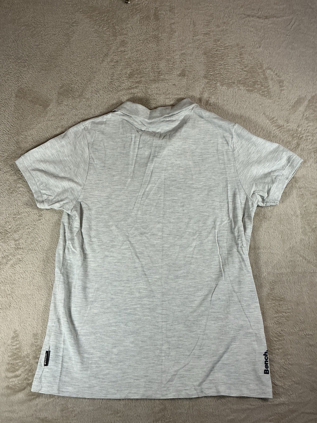 Mens Bench Polo Shirt Medium Grey Smart Casual image 3