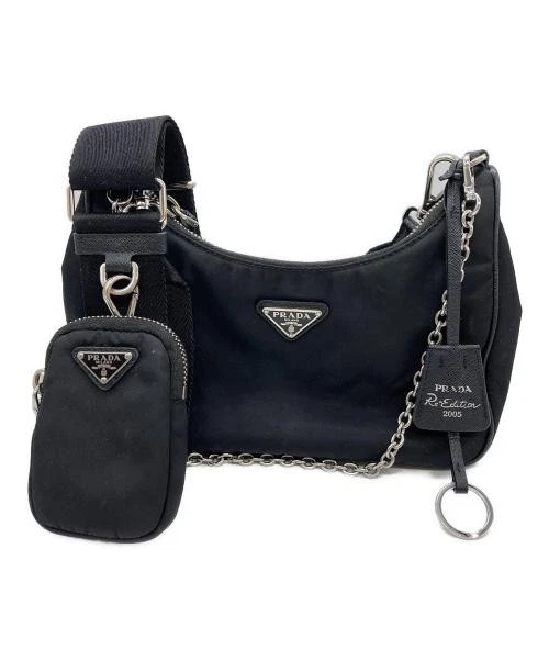 PRADA Embroidered Nylon Exterior Bags & Handbags for Women for