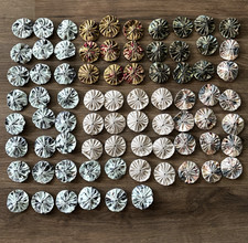 Vintage Yoyo Quilt Pieces Lot of 76 various patterns Cottagecore Grandma Country