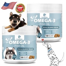 Dog Omega 3 Fish Oil Capsules supplement dog skin and fur, relieve dry itching