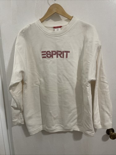 VINTAGE ESPRIT SWEATSHIRT~EMBROIDERED Red LOGO Sz L
