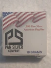 Pan Silver Company .999 Fine Silver 10 Gram Bar – American Flag Design