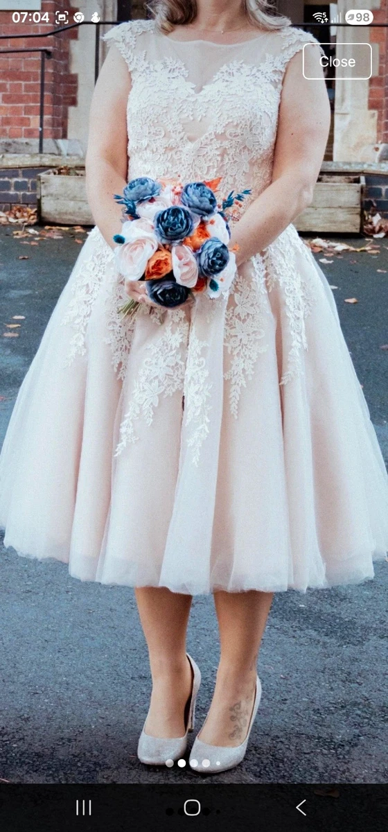 blush pink wedding dress uk Ivory/blush Pink Bridal Floral Dress Inga Ezergale Design Rose Collection.