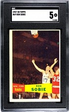 1957-58 Topps RON SOBIE Knicks #69 SGC 5 EX **GRADED SET BREAK**