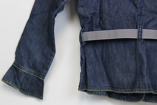 NEW 2006/05 Gymboree Prep Denim Blazer Jacket 10 Spring Tulip Belted Buttons - Picture 9 of 10