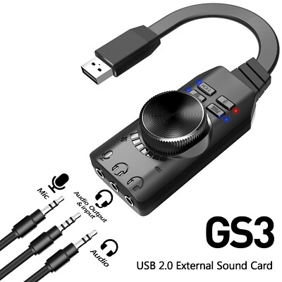 USBステレオサウンドカード Premium External Sound Card USB 7.1 Channel To Audio Jack Adapter With
