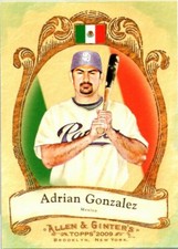 2009 Topps Allen & Ginter National Pride Baseball Card #NP67 Adrian Gonzalez 