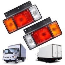 Rear Tail Light Universal Lamp Pair Fits Isuzu NPR ELF NKR NHR NLR Truck