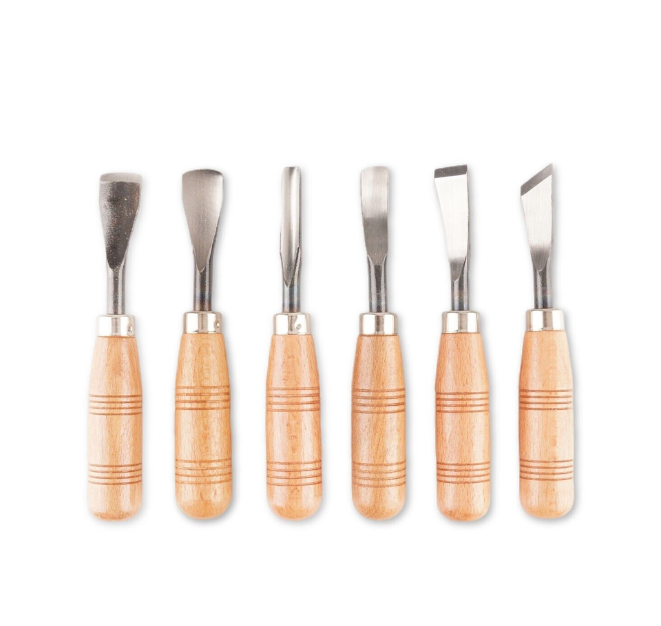 6pcs Professional Woodworking Detail Chisel Wood Carving Hand Chisel ...