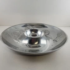 Lenox Butterfly Meadow Hollowware Aluminum Heavy Chip & Dip Tray 14.5" Diameter