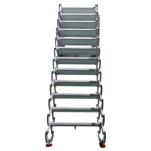 9.84ft Wall Mounted Pull Down Folding Loft Ladder White Loft Wall Ladder Stairs - Picture 6 of 10