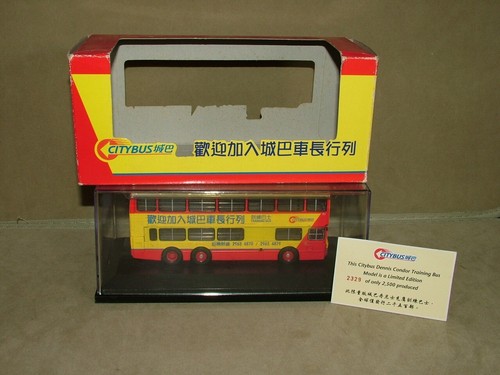 GILBOW 1:76 DENNIS DRAGON 11 M TRAINING BUS 99503 HONG KONG LTD ED BOXED