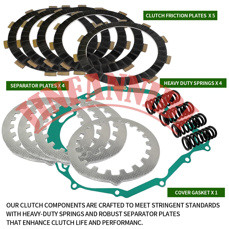 Clutch Friction Plates Springs Gasket for Yamaha Trailway 200 TW200 1987-2021 Foto 4 de 4