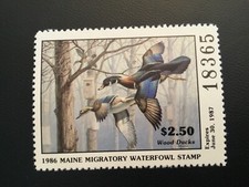 ICOLLECTZONE  US 1986 Maine ME3  Single Duck Stamp VF NH