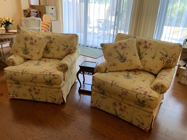 Living Room Chairs Thomasville custom ordered -lightly used | eBay