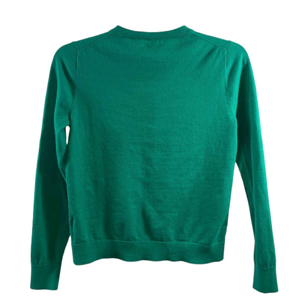 J Crew Factory Green Classic Cotton Cardigan Size S eBay