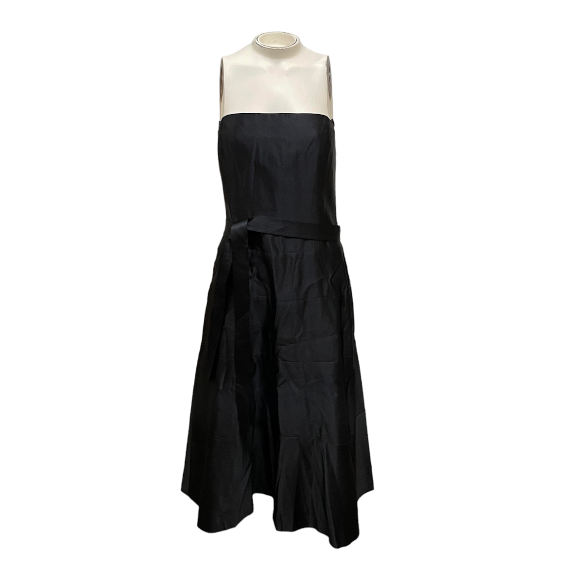 bcbg black silk dress BCBGMaxazria NEW Size 4P Vanessa Black Silk One-Shoulder Dress main image 1