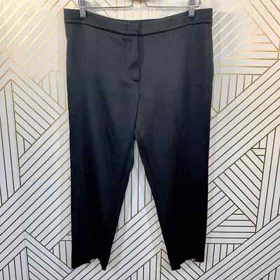 MSGM Milano Classic Black Silky Textured Cropped Trousers IT Size 46 / US 12