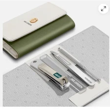 4 In 1 MR.GREEN Manicure Pedicure Set Fashion Case Nail Clipper Eyebrow Tweezer