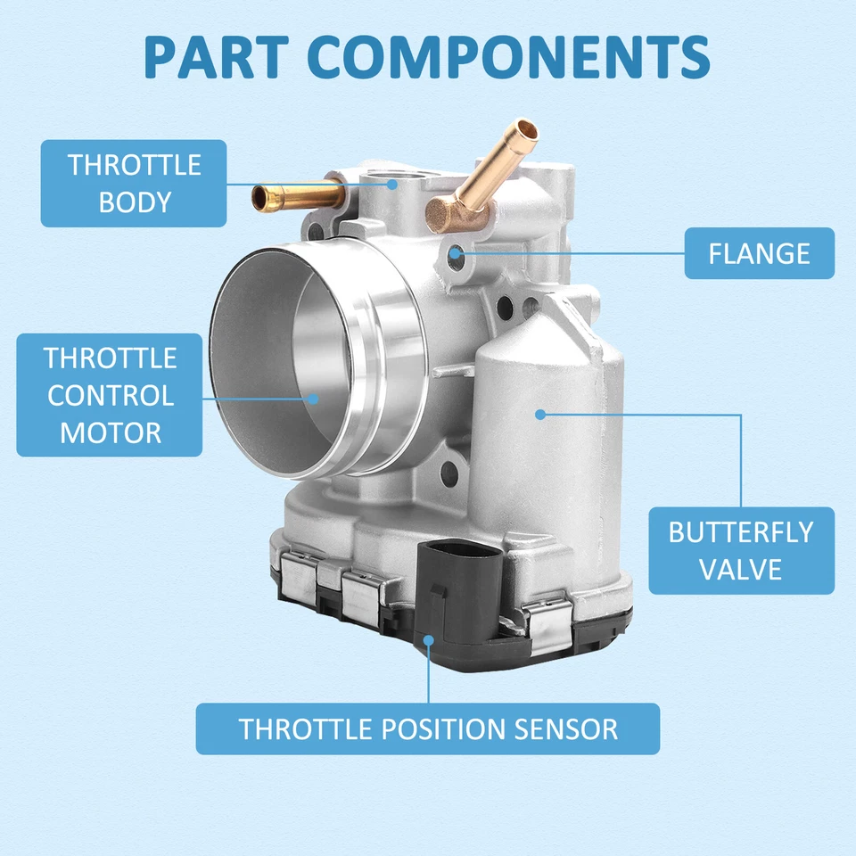 Carrocería del acelerador para Volkswagen Jetta 2,0 L 2001-2005 WV Golf Beetle 2,0 L 2001-2003 Foto 3 de 4