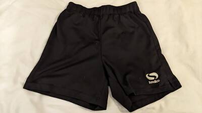 Jungen schwarz Sondico Gym PE Fußballshorts Alter 7-8