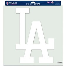 Officially Licensed Los Angeles Dodgers MLB 17" White Die Cut Wincraft Decal