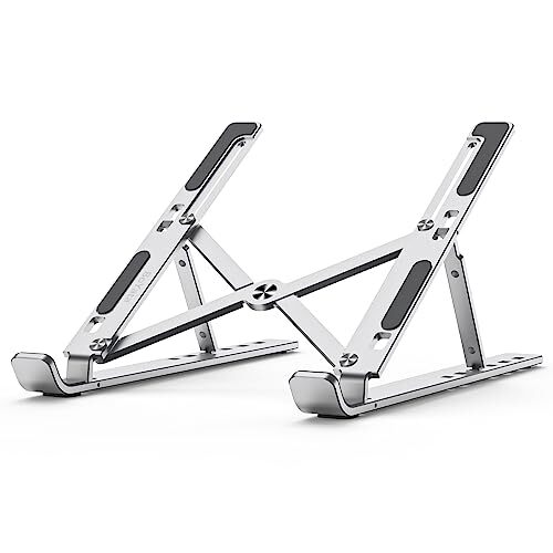 BoYata Laptop Stand, Portable Laptop Holder Computer Stand for Desk, Silver