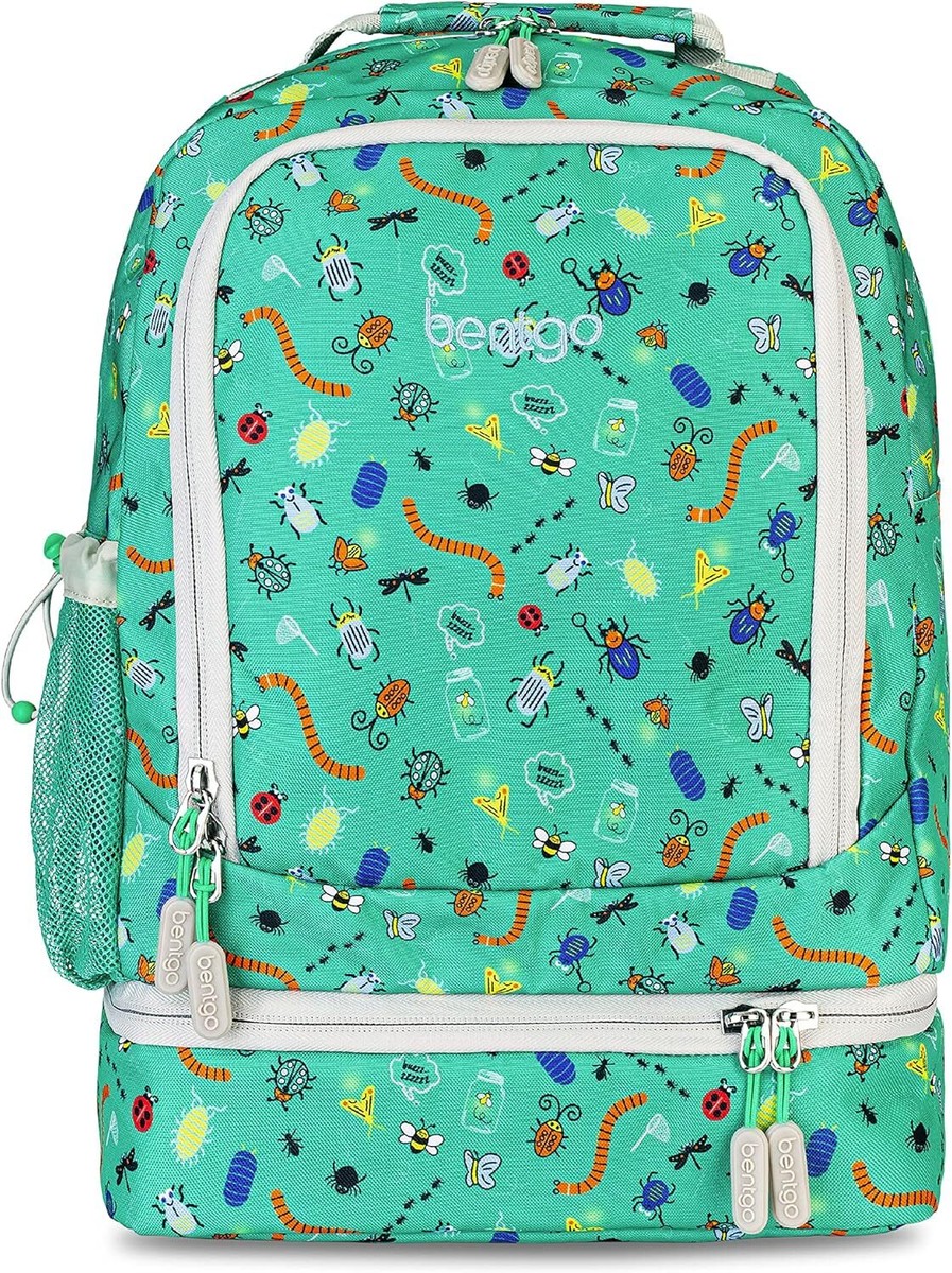 Bentgo Kids 2-in-1 Backpack Insulated Lunch Bag (Bug Buddies