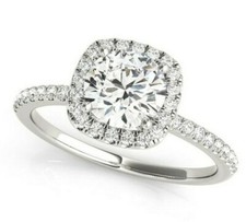 Engagement ring size 6 square solitaire with surrounds vintage new nip