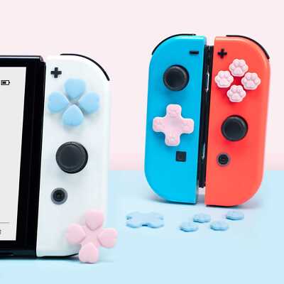 GeekShare Button Caps Cat Paw Thumb Grip Caps Joysticks for Nintendo Switch/Oled