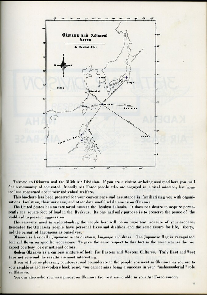 VTG Vietnam Era 1967 Original OKINAWA Air Force Guide Directory 68 pg
