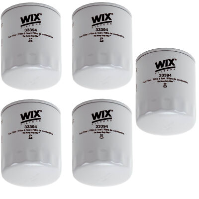 Wix 33394 Fuel Filter Set (Spin-On) (5 Pieces)