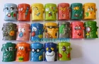 KINDER FERRERO SNACKS BAND CANISTER BINS complete set 19 pieces WITH SURPRISE