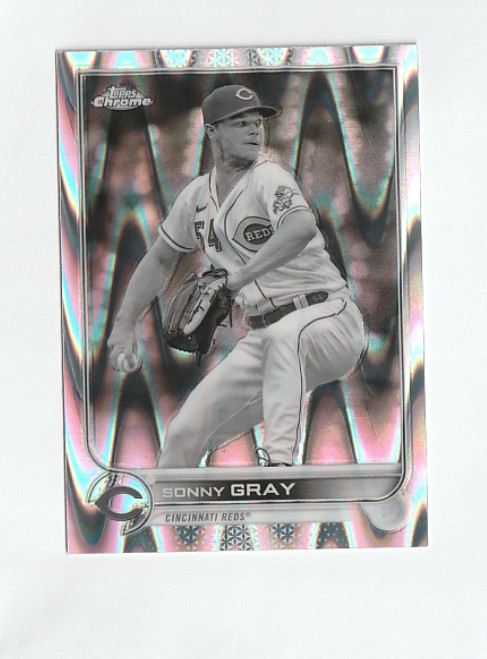 2022 Topps Chrome Sonic Lite - Sonny Gray - Black & White RayWave #76 - Reds