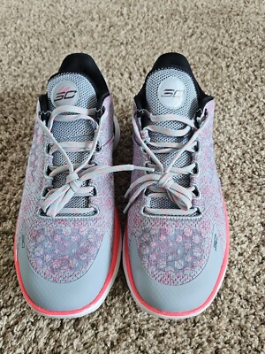 NEW Under Armour Curry 1 Low Flotro Mothers Day  sz 12 Grey Pink 3026278-401 Under Armour Curry 1 Low Mothers Day Shoes Grey Pink 3026278  main image 3