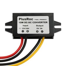 Waterproof 12V/24V to 5V Converter DC-DC Step Down Module Power Adapter Open ...