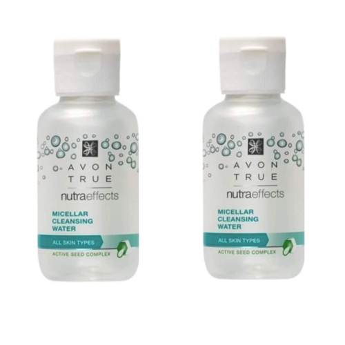 2 X Avon True NutraEffects Micellar Cleansing Water 50ml x 2  TRAVEL SIZE~100ml