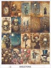 SKELETONS  - COMPLETE SHEET OF 20 STICKERS