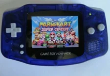 Nintendo Game Boy Advance backlit ags101 indigo Glacier  Handheld System ips v5