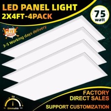 2x4 FT LED Flat Panel Troffer Light,75W Drop Ceiling Lights, 5000K White,US Ship