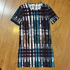 Bobbie Brooks Womens Tie-Dye Scoop Neck Stretch Summer Mini Dress Size Medium