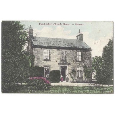NEWTON MEARNS Etablierte Kirche Manse, Renfrewshire Postkarte von McLean 1910