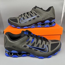 Men's Size 10.5 Nike Reax 8 TR Mesh Training Shoes Black Racer Blue 621716-012