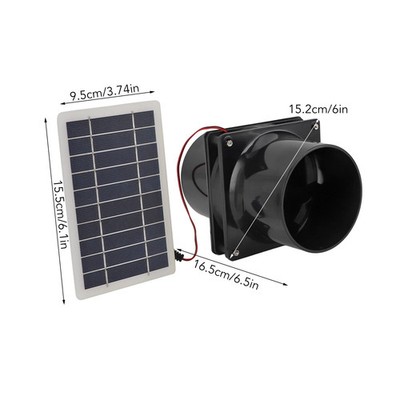 Solar Abluftventilator 10W 12V Abs Rohrlüfter rund energiesparend wetterfest