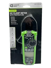 Commercial Electric 400A AC True RMS Digital Clamp Meter with Temperature